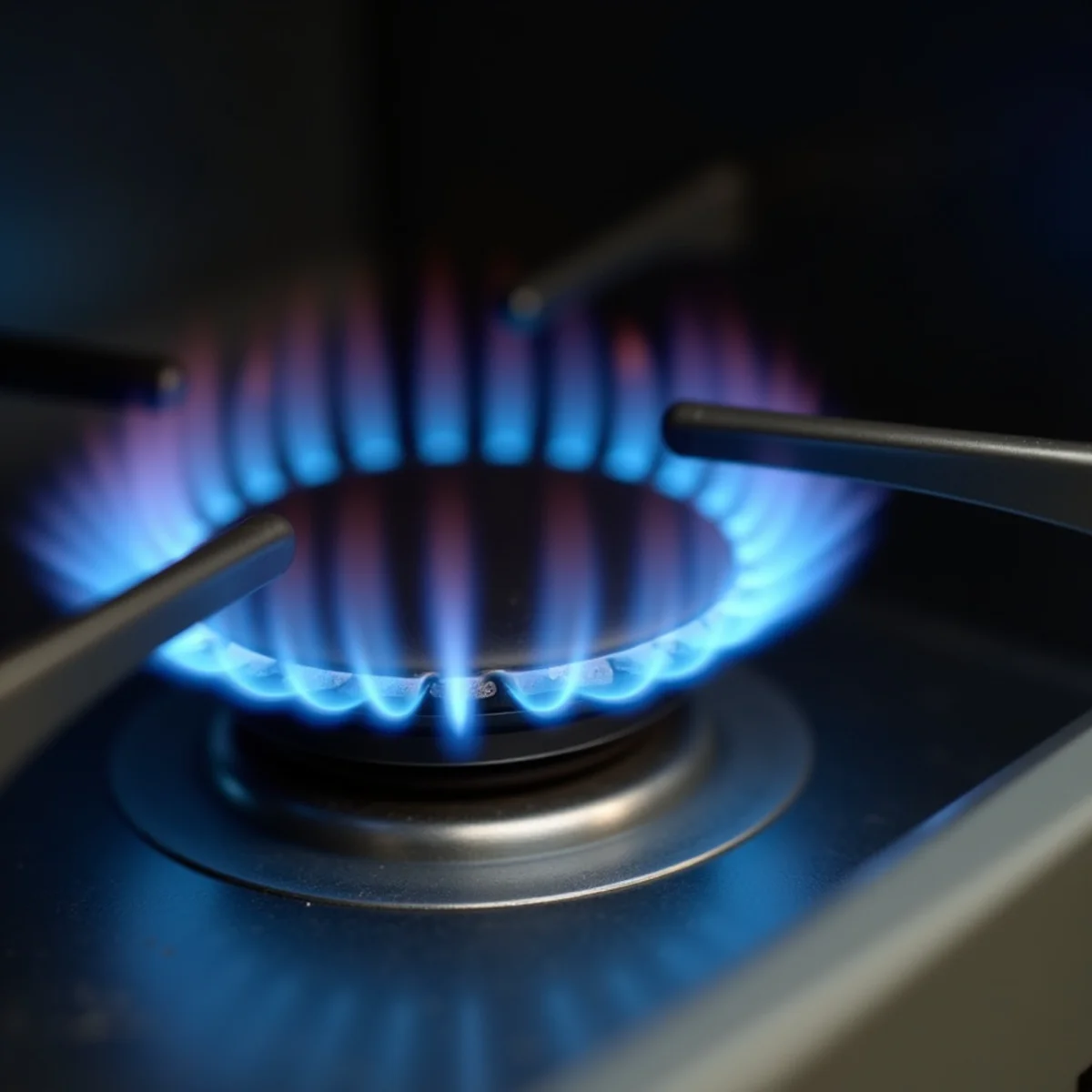 Close-up of furnace burners and heating components during a Kentucky furnace repair